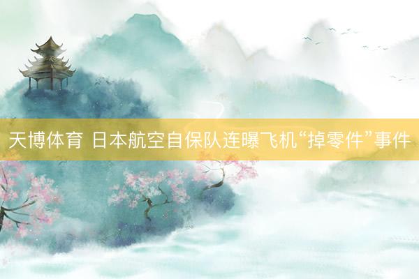 天博体育 日本航空自保队连曝飞机“掉零件”事件